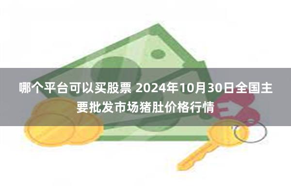 哪个平台可以买股票 2024年10月30日全国主要批发市场猪肚价格行情