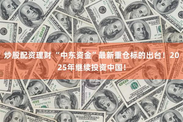 炒股配资理财 “中东资金”最新重仓标的出台！2025年继续投资中国！